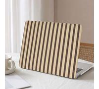 Seorsok Compatible with MacBook Pro 13 inch Case M2 2023-2016 A2338 M1 A2251 A2289 A2159 A1989 A1708 A1706,Elegant Woven Fabric Leather Plastic Hard Shell with Keyboard Cover,Coffee-Colored Stripes