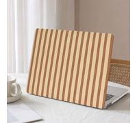 Seorsok Compatible with MacBook Pro 13 inch Case M2 2023-2016 A2338 M1 A2251 A2289 A2159 A1989 A1708 A1706,Elegant Woven Fabric Leather Plastic Hard Shell with Keyboard Cover,Khaki & Brown Stripes