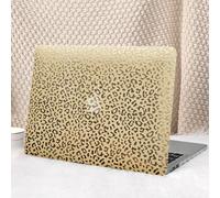 Seorsok Compatible with MacBook Pro 13 Inch Case M2 2023,2022,2021-2016 A2338 M1 A2251 A2289 A2159 A1989 A1708 A1706,Glossy Leather Plastic Hard Shell with Keyboard Cover,Fleece Gold