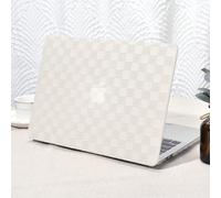 Seorsok Compatible with MacBook Pro 13 inch Case M2 2023,2022,2021-2016 A2338 M1 A2251 A2289 A2159 A1989 A1708 A1706,Elegant Leather Plastic Hard Leather Transparent Cover Beige