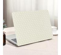 Seorsok Compatible with MacBook Pro 13 inch Case M2 2023,2022,2021-2016 A2338 M1 A2251 A2289 A2159 A1989 A1708 A1706,Cute White Little Love Hearts Leather Plastic Hard Shell Case&Keyboard Cover,Beige