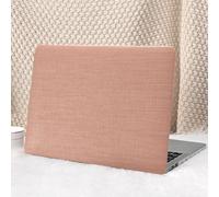 Seorsok Compatible with MacBook Pro 16 inch Case 2024-2021 M4 M3 M2 M1 A3403 A3186 A2991 A2780 A2485,Elegant Fabric Leather Plastic Hard Shell Case with Keyboard Cover,Reddish Woven No Logo Cutout
