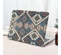 Seorsok Compatible with New MacBook Air 13.6 inch Case M4 M3 M2 2025 2024-2022 Release A3240 A2681 A3113,Elegant Linen Texture Leather Plastic Hard Shell & Keyboard Cover,Boho Vintage,Dark Blue