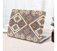 Seorsok Compatible with New MacBook Air 13.6 inch Case M4 M3 M2 2025 2024-2022 Release A3240 A2681 A3113,Elegant Linen Texture Leather Plastic Hard Shell & Keyboard Cover,Boho Vintage,Blue