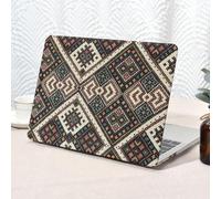 Seorsok Compatible with New MacBook Air 13.6 inch Case M4 M3 M2 2025 2024-2022 Release A3240 A2681 A3113,Elegant Linen Texture Leather Plastic Hard Shell & Keyboard Cover,Boho Vintage,Black