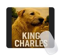 Seorsok Serious&Dignified Dog Pattern Mouse Mat,Premium Textured Mouse Pads for Office Laptop,Washable Square Mousepads with Extended Stitched Edges Non Slip Rubber Base 9.5"x7.8"x0.12" Black-Border