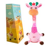 seOSTO Pink Singing Dancing Giraffe Toy Repeating Baby Interactive Toys, Volume Control Talking Giraffe Toy for Babies Toddlers Encourage Speech, Birthday Gifts for Kids 1 2 Year Old Boys Girls