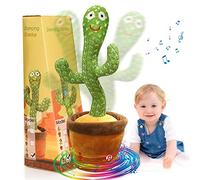 seOSTO Volume Control Dancing Cactus Toy Repeat What You Say, Talking Cactus Plush Toy Recording, Singing Cactus Baby Toys for Kids Gifts, Encourage Speech