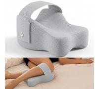 SeoTin Knee Pillow for Side Sleepers, Leg Pillow for Side Sleeping, Sciatica Pain Relief Pillow, Hip Pillow with Ergonomic Memory Foam, Large Gray Cushion for Thigh, Knee (Gray)