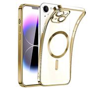 SEOUGEE Magnetic Clear for iPhone 15 Case with 2 Pack Tempered Glass Screen Protector [Non-Yellowing] [Integrated Camera Cover] Shockproof Silicone Cover [Anti-Fingerprint Scratch] Wireless Charging