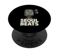 Seoul Beats Cute Microphone Cute K-pop Music PopSockets Adhesive PopGrip