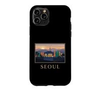 Seoul City Korea Skyline Sunset Retro Travel Graphic Case for iPhone 11 Pro