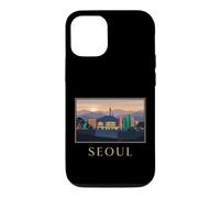 Seoul City Korea Skyline Sunset Retro Travel Graphic Case for iPhone 12/12 Pro
