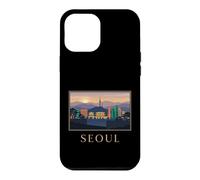 Seoul City Korea Skyline Sunset Retro Travel Graphic Case for iPhone 12 Pro Max