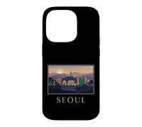 Seoul City Korea Skyline Sunset Retro Travel Graphic Case for iPhone 14 Pro