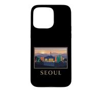 Seoul City Korea Skyline Sunset Retro Travel Graphic Case for iPhone 15 Pro Max