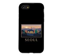 Seoul City Korea Skyline Sunset Retro Travel Graphic Case for iPhone SE (2020) / 7/8