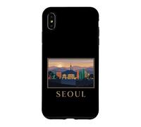 Seoul City Korea Skyline Sunset Retro Travel Graphic Case for iPhone XS Max