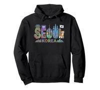 Seoul City Name Travel Souvenir Landmark Tourist Gift Pullover Hoodie