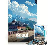 Seoul Cityscape 1000 Piece Jigsaw Puzzles for Adults Improve Memory Anxiety Relief Sharp Edge Wall Art Decor (38x26cm)