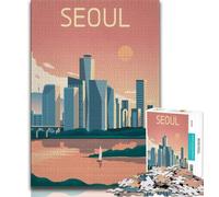 Seoul Jigsaw Puzzles for Adults 1000 Piece,for Educational Game Challenge Toy for Is Ideal As A Gift for The Whole Family 50x75cm