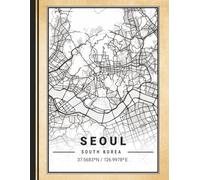 Seoul Notebook: Korean Writing Journal - Lined College Ruled Numbered Pages with Date Bar for Study Notes, Work, and Everyday Journaling