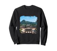 Seoul Palace Korea Traditional Architecture Mountain Scene Sweatshirt
