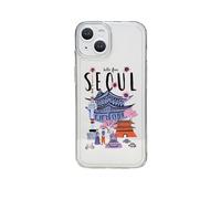 Seoul Pink Blossom Flower Landmark Travel Clear TPU Custom Compatible With iPhone 7 7S 8 SE 2020 X XR XS 11 12 13 14 15 16 16E Pro Max Plus Mini Bumper Case Design Personalised Name Cover Silicone