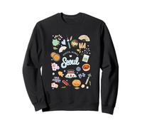 Seoul South Korea: Cute Street Food and Korean Love Doodles Sweatshirt