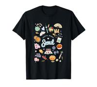 Seoul South Korea: Cute Street Food and Korean Love Doodles T-Shirt