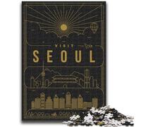 Seoul South Korea Jigsaw Puzzles for Teenagers 1000 Jigsaws, for Age 14+ Fun Games Fun Activities at Home, Birthday Gifts, Travel Gifts 1000pcs (50x75cm)
