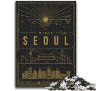 Seoul South Korea Jigsaw Puzzles for Teenagers, Educational Games Home Decoration Birthday Present, Gifts, Wall Art 1000pcs (26x38cm)
