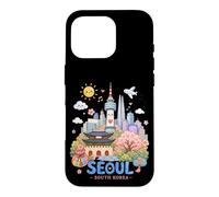 Seoul South Korea Kawaii Kids Travel Souvenir Case for iPhone 16 Pro