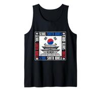 Seoul South Korea Korean Temple South Korea Flag Tank Top