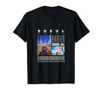 Seoul South Korea Scenic View Modern and Traditional T-Shirt