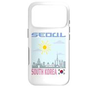 Seoul South Korea Skyline Korean Flag Graphic Art Drawing Case for iPhone 17 Pro