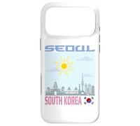 Seoul South Korea Skyline Korean Flag Graphic Art Drawing Case for iPhone 17 Pro Max