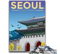Seoul South Korea Travel 1000 Pieces Jigsaw Puzzle For Adults Teens, Help The Brain Exercise Addictive Toys to Cultivate Patience Perfect Decoration 1000pcs (50x75cm)