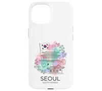 Seoul South Korea Watercolor City Landmark Case for iPhone 15