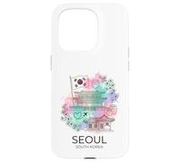 Seoul South Korea Watercolor City Landmark Case for iPhone 15 Pro
