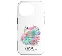 Seoul South Korea Watercolor City Landmark Case for iPhone 16 Pro
