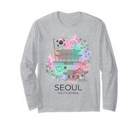Seoul South Korea Watercolor City Landmark Long Sleeve T-Shirt