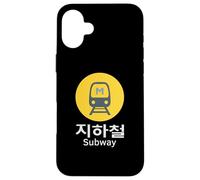 Seoul Subway Metro Train Sign Case for iPhone 16 Plus