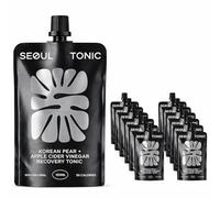 Seoul Tonic Korean Pear Electrolyte Drink, Social Recovery Hydration with Apple Cider Vinegar & Red Ginseng, Natural Electrolyte, Morning Refresh, No Added Sugar, Vegan Beverage, 100ml x 12
