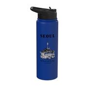 Seoul Tower Cityscape Mountain View Stainless Steel Insulated Water Bottle