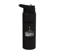 Seoul Tower Cityscape Mountain View Stainless Steel Insulated Water Bottle