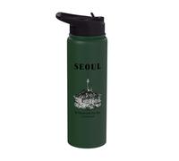 Seoul Tower Cityscape Mountain View Stainless Steel Insulated Water Bottle
