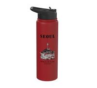 Seoul Tower Cityscape Mountain View Stainless Steel Insulated Water Bottle