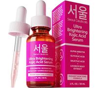 SeoulCeuticals Korean Skin Care Ultra Brightening Serum - Dark Spot Remover Kojic Acid Serum - Alpha Arbutin Serum Made for Face Glow - K Beauty Salicylic, Glycolic Acid Glow Face Serum, 1oz