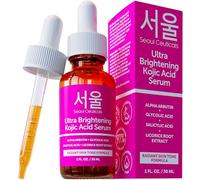 SeoulCeuticals Korean Skin Care Ultra Brightening Serum - Dark Spot Remover Kojic Acid Serum - Alpha Arbutin Serum Made for Face Glow - K Beauty Salicylic, Glycolic Acid Glow Face Serum, 1oz